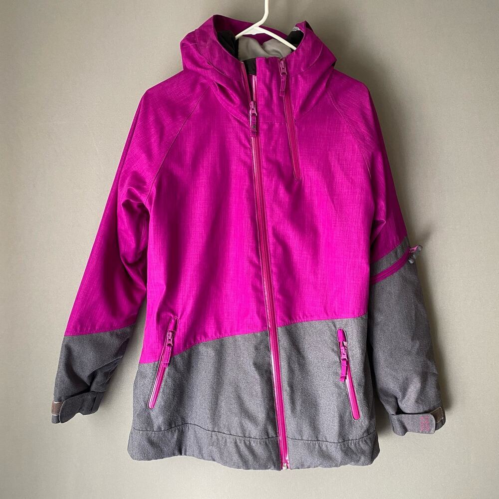 PWDR Room sz S‎ pink block color puffer waterproof coat